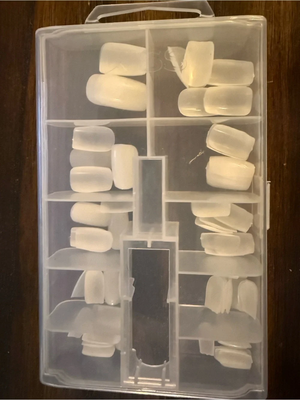 White Press-On Nail Tips with Storage Case